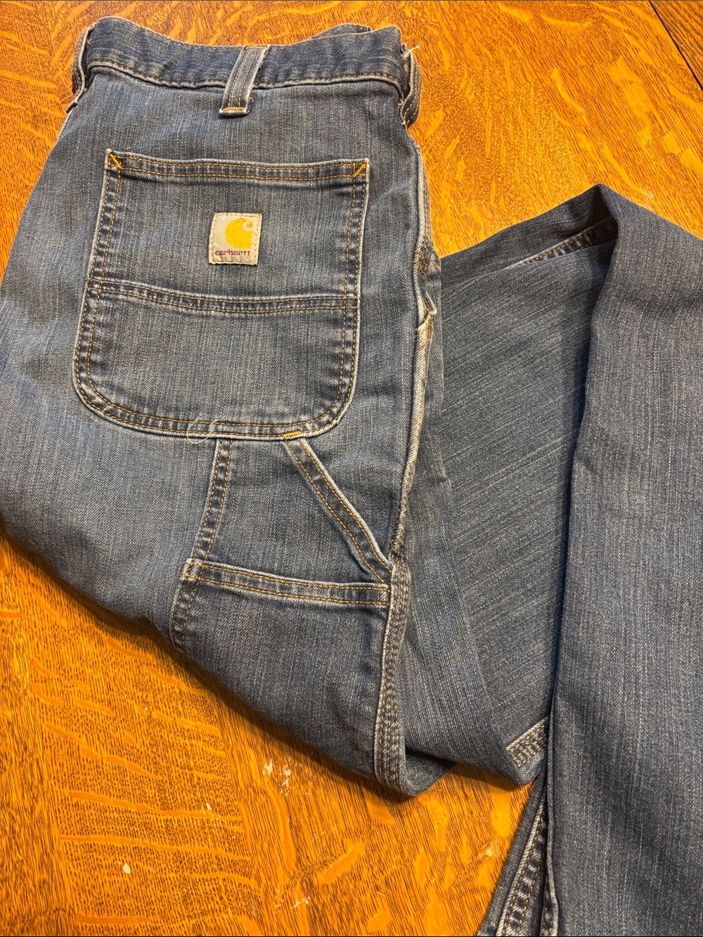 Carhartt Men's Blue Relaxed Fit Carpenter Jeans